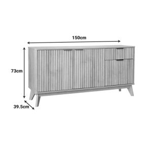 Hamea Mdf бюфет в естествен цвят 150x39.5x73см
