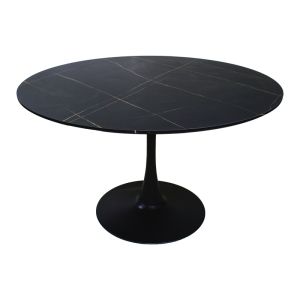 Julita-balou I dining table set of 5 pieces Mdf-pp in black-natural color D120x75cm