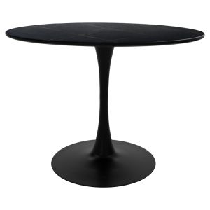 Julita-balou I dining table set of 5 pieces Mdf-pp in black-natural color D120x75cm