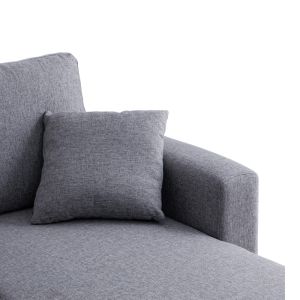 Kamore ъглов разтегателен диван с място за съхранение, сив, плат 223x146x85см