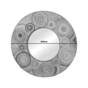 Klare mirror banana wood in natural shade D80x5cm