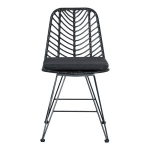 Kliton-naoki dining table set of 5 pcs. anthracite aluminum and metal in black shade 80x80x74cm