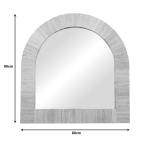 Koin I mirror banana wood in natural shade 80x80x8cm
