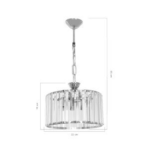 Lavina I E27 chandelier in gold shade Φ27x21cm