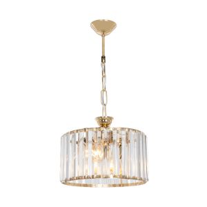 Lavina I E27 chandelier in gold shade Φ27x21cm