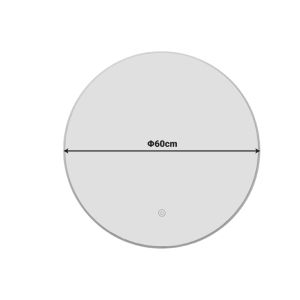 Lucox Led mirror Pp-aluminum D60x3cm
