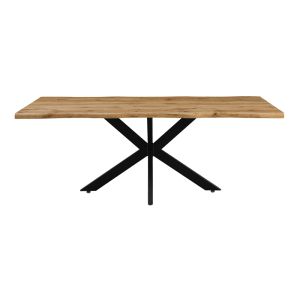 Gilman MDF table in Sonoma color and black metal leg 200x100x75cm