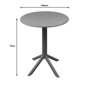 Merkon table in white shade D60x75cm