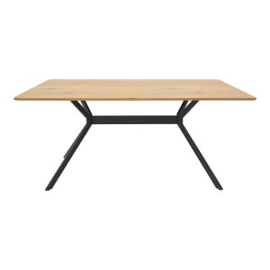 Nerelis natural Mdf table and black metal leg 160x90x75cm