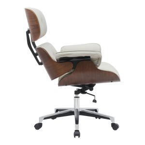 Office chair Kobane beige Pu-chrome base 84x75x113.5cm