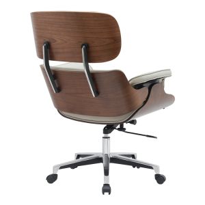 Office chair Kobane beige Pu-chrome base 84x75x113.5cm