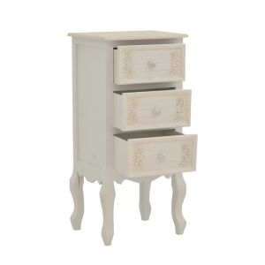 Pazlen chest of drawers antique white color MDF 40x34.5x82cm