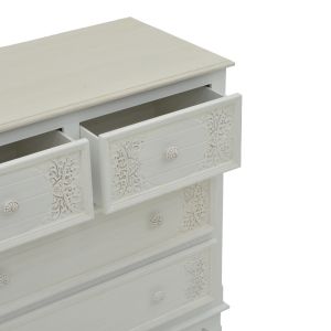 Pazlen chest of drawers antique white color MDF 80x40x80cm