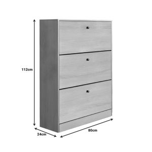 Warat 3 шкаф за обувки в естествен цвят 80x24x112см