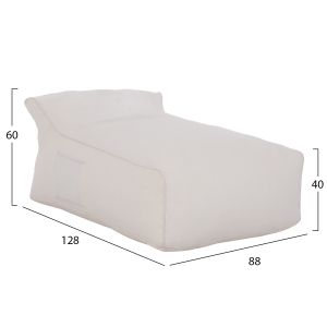 Zafer пуф с текстилен 600gr/m2 2x1 бял 88x128x60w Hm5772,11