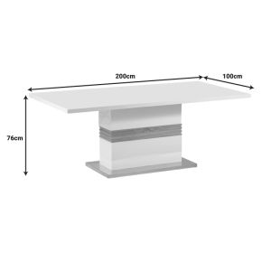 Zoekrin table white MDF 200x100x76cm