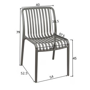 Zoi chair in white shade 42x58x79cm