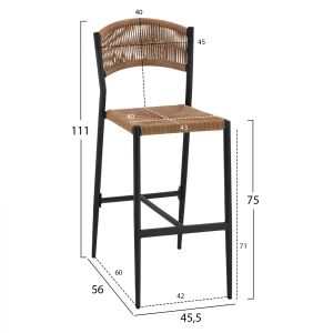 Алуминиев бар стол Hm5789,02 45,5x56x111cm