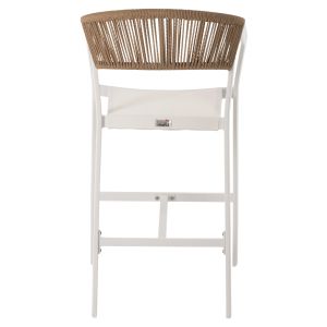Алуминиев бар стол с подлакътници бял цвят Hm5892,12 Medium Height 57x61x103hcm