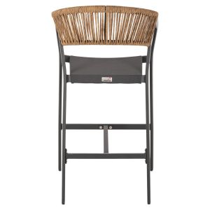 Алуминиев бар стол с подлакътници цвят антрацит Hm5892,11 Medium Height 57x61x103hcm