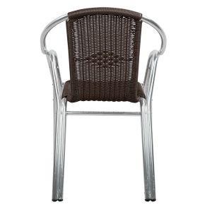 Алуминиев градински стол Noel Hm5019 ратан 56x60x75cm