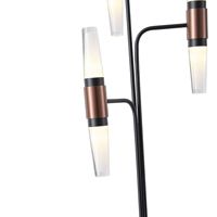 Алуминиев лампион 8w 1080lm 3000k Φ250mm черно-златна Arte Illumina Velas