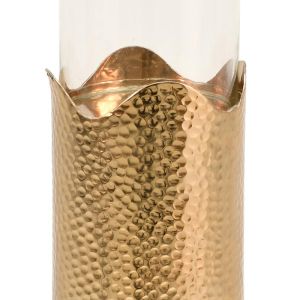 Aluminum candlestick Fl832 bronze color 16x46cm