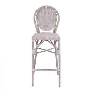 Алуминиев стол Bamboo Look бяла патина Hm5110 47x61x115cm