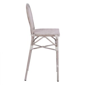Алуминиев стол Bamboo Look бяла патина Hm5110 47x61x115cm