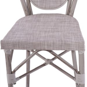 Алуминиев стол Bamboo Look бяла патина Hm5110 47x61x115cm