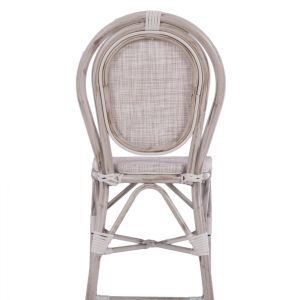 Алуминиев стол Bamboo Look бяла патина Hm5110 47x61x115cm
