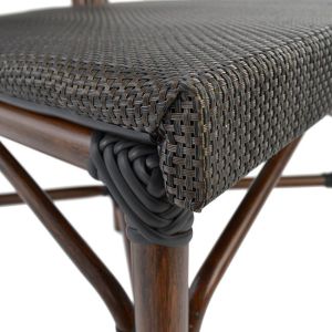 Алуминиев стол Bamboo Look кафяв 40,5x56,5x89,5cm Hm5026