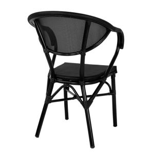 Алуминиев стол Bamboo Look черен Hm5025,02 59x60x82cm