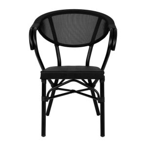Алуминиев стол Bamboo Look черен Hm5025,02 59x60x82cm