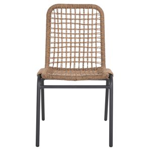 Алуминиев стол Chair Spano черни крака - бежов 46x59x80hcm Hm6047
