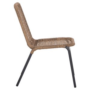 Алуминиев стол Chair Spano черни крака - бежов 46x59x80hcm Hm6047