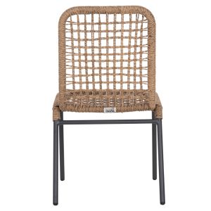 Алуминиев стол Chair Spano черни крака - бежов 46x59x80hcm Hm6047