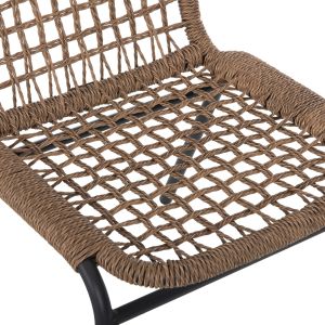 Алуминиев стол Chair Spano черни крака - бежов 46x59x80hcm Hm6047