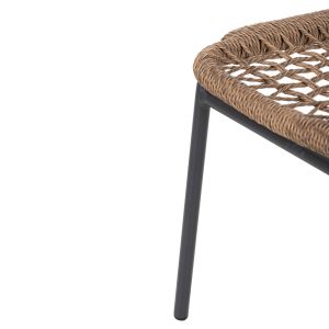Алуминиев стол Chair Spano черни крака - бежов 46x59x80hcm Hm6047
