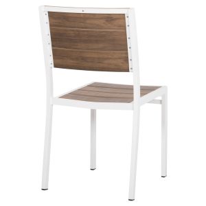 Aluminum chair Saga Hm6063,01 white with Polywood 46x52x86cm Hm6063
