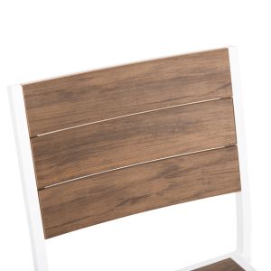Aluminum chair Saga Hm6063,01 white with Polywood 46x52x86cm Hm6063
