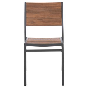 Aluminum chair Saga Hm6063,02 dark gray with Polywood 46x52x86cm Hm6063