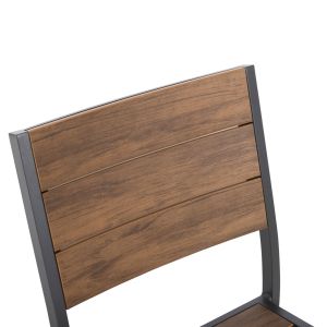Aluminum chair Saga Hm6063,02 dark gray with Polywood 46x52x86cm Hm6063