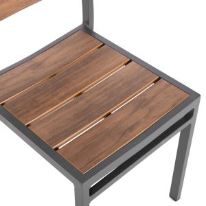 Aluminum chair Saga Hm6063,02 dark gray with Polywood 46x52x86cm Hm6063