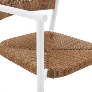 Алуминиев стол бял Hm5785,01 56x59x107cm