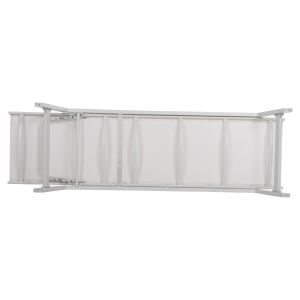 Алуминиев шезлонг Rabia Hm5982,01 бял цвят 191,5x55,5x89,5hcm
