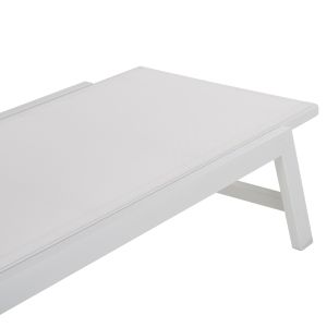 Алуминиев шезлонг Rabia Hm5982,01 бял цвят 191,5x55,5x89,5hcm