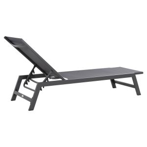 Алуминиев шезлонг Rabia Hm5982,03 цвят антрацит 191,5x55,5x89,5hcm