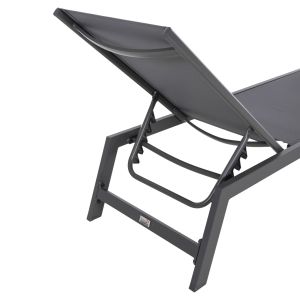 Алуминиев шезлонг Rabia Hm5982,03 цвят антрацит 191,5x55,5x89,5hcm