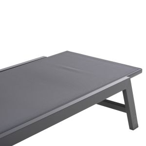 Алуминиев шезлонг Rabia Hm5982,03 цвят антрацит 191,5x55,5x89,5hcm